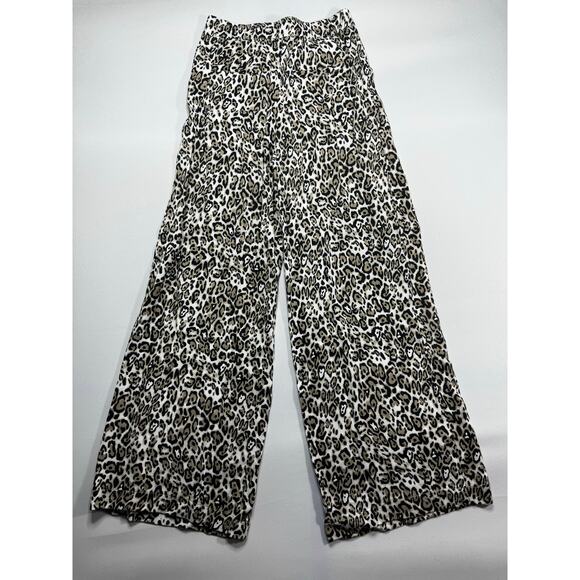 Maeve by Anthropologie Women's Leopard Print Wide Leg Pants - Size XSP (25x27.5) - Picture 3 of 5